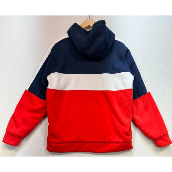 U.S. POLO ASSN. Men's Wordmark Pullover Hoodie Stretch Sz L Red Blue Long Sleeve - Picture 5 of 15